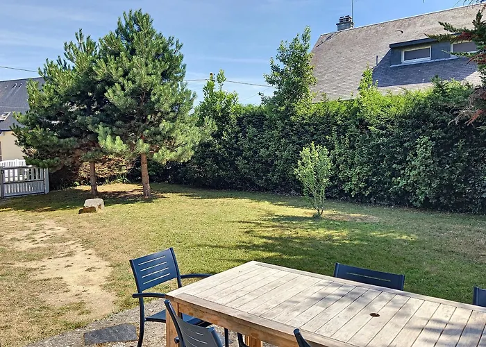 Сasa de vacaciones Maison Plain-pied Avec Jardin, 500m Plage, 3 Ch, 6 Pers, Wifi, Stationnement, Proche Mont-saint-michel - Fr-1-361-160 *